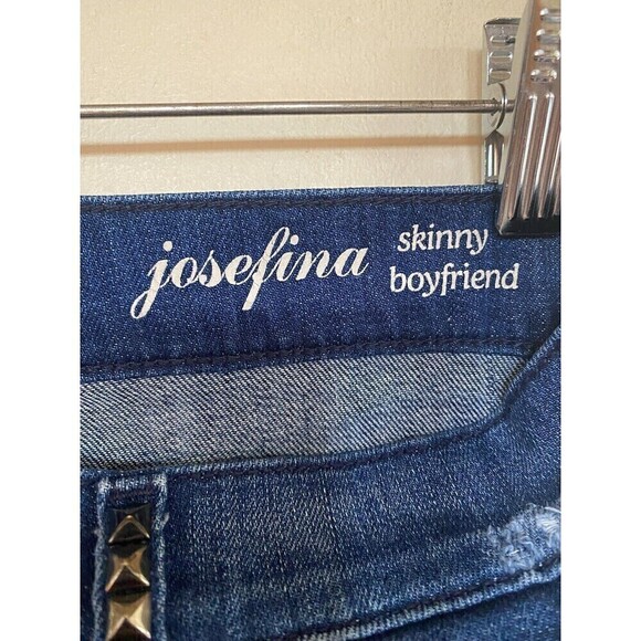 7 For All Mankind Boyfriend Josefinna Studded Jeans 25 Womens - Picture 8 of 9